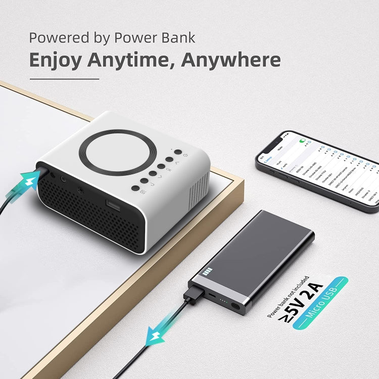 T300S 320x240 24ANSI Lumens Mini LCD Projector Supports Wired & Wireless Same Screen