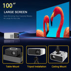 T300S 320x240 24ANSI Lumens Mini LCD Projector Supports Wired & Wireless Same Screen