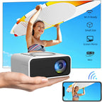 T300S 320x240 24ANSI Lumens Mini LCD Projector Supports Wired & Wireless Same Screen