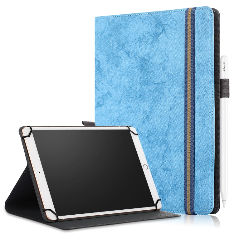 Marble Cloth Texture Horizontal Flip Universal Tablet PC Leather Case with Pen Slot & Holder