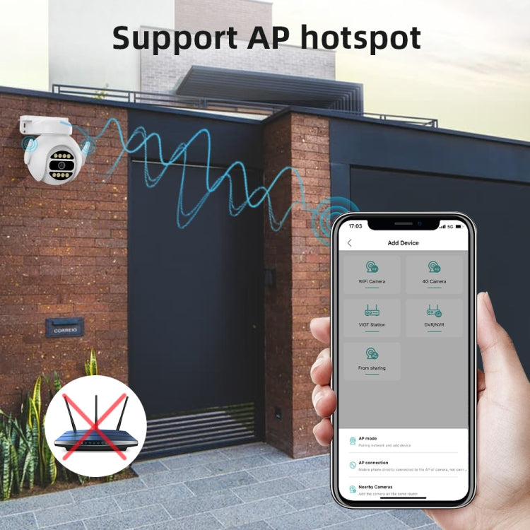 A8-C2 2MP Smart WiFi Surveillance IP Camera, Dual-light Full Color Night Vision / Two Way Audio / TF Card