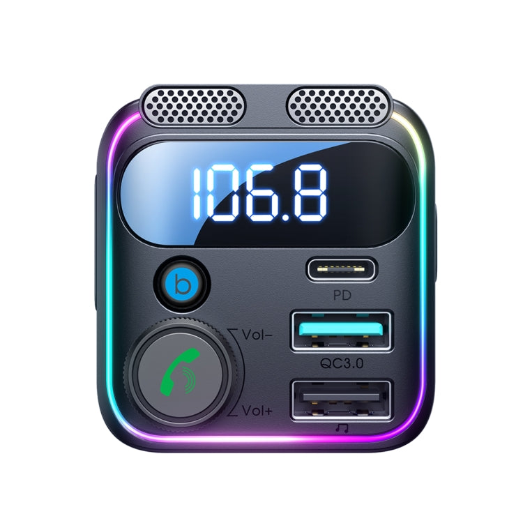 JOYROOM JR-CCB01 48W Dual-Mic Car Wireless FM Transmitter