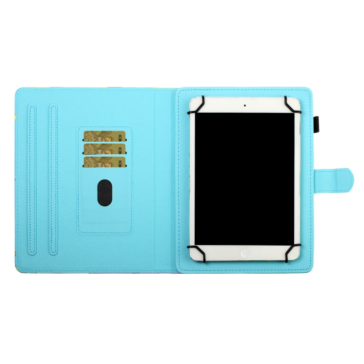 Colored Drawing Stitching Horizontal Flip Leather Case with Holder & Card Slots & Anti-skid strip