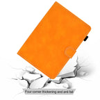 Tablet PC Universal Cowhide Texture Horizontal Flip Leather Case with Holder & Card Slots & Pen Slot