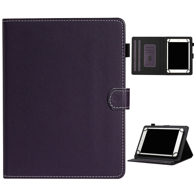 Universal Solid Color Horizontal Flip Leather Case with Card Slots & Holder & Pen Slot