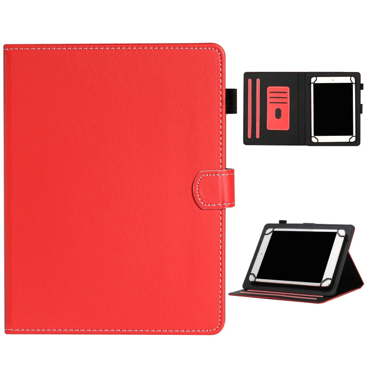 Universal Solid Color Horizontal Flip Leather Case with Card Slots & Holder & Pen Slot