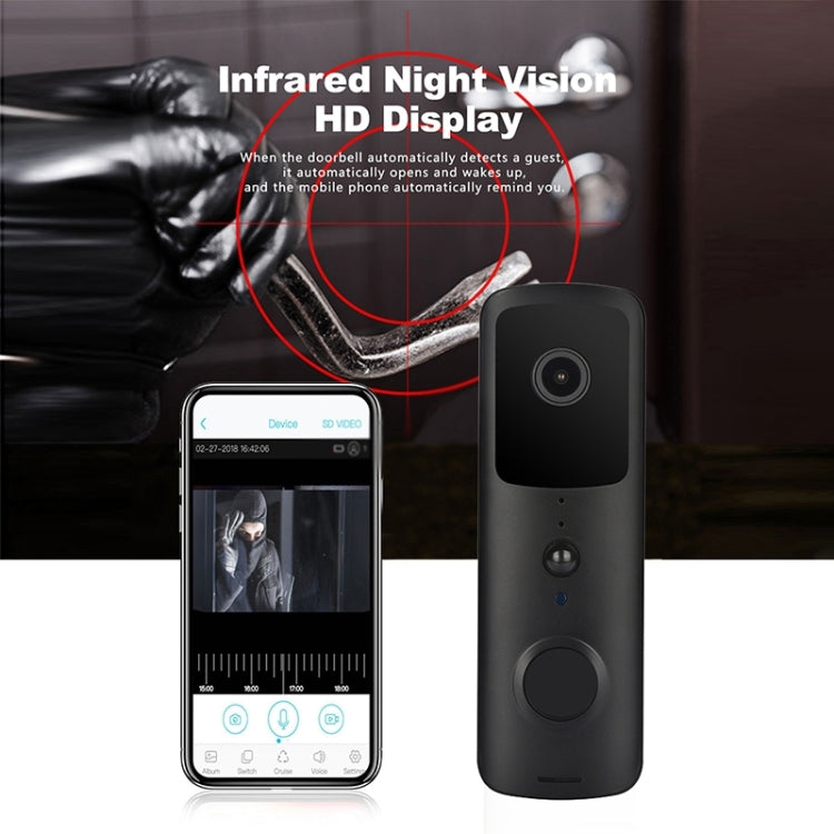 T30 Tuya Smart WiFi Visual Dingdong Doorbell with Battery Supports Two-Way Intercom & Night Vision