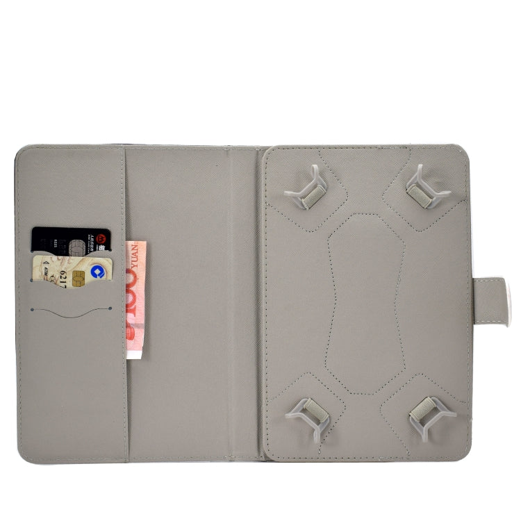 Universal Colored Drawing Pattern Horizontal Flip PU Leather Case with Holder & Card Slots