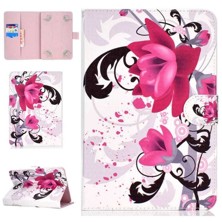 Colored Drawing Pattern Horizontal Flip PU Leather Case with Holder & Card Slot