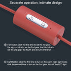 F829 Portable Car Air Outlet Electric Cooling Fan with LED Light