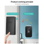 C303B One to One Home Wireless Doorbell Temperature Digital Display Remote Control Elderly Pager