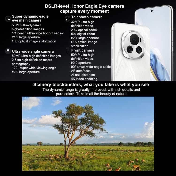 Honor Magic6, 6.78 inch Magic OS 8.0 Snapdragon 8 Gen 3 Octa Core up to 3.3GHz, Network: 5G, OTG, NFC, Support Google Play