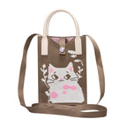Cat Knitted Mini Crossbody Phone Bag For 6.9 inch and Below Phones