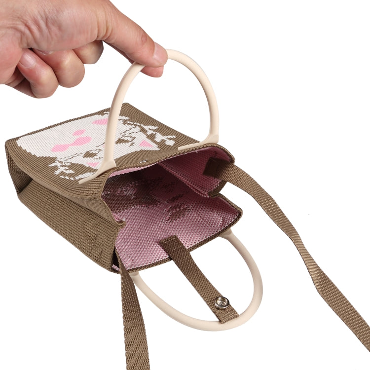 Cat Knitted Mini Crossbody Phone Bag For 6.9 inch and Below Phones