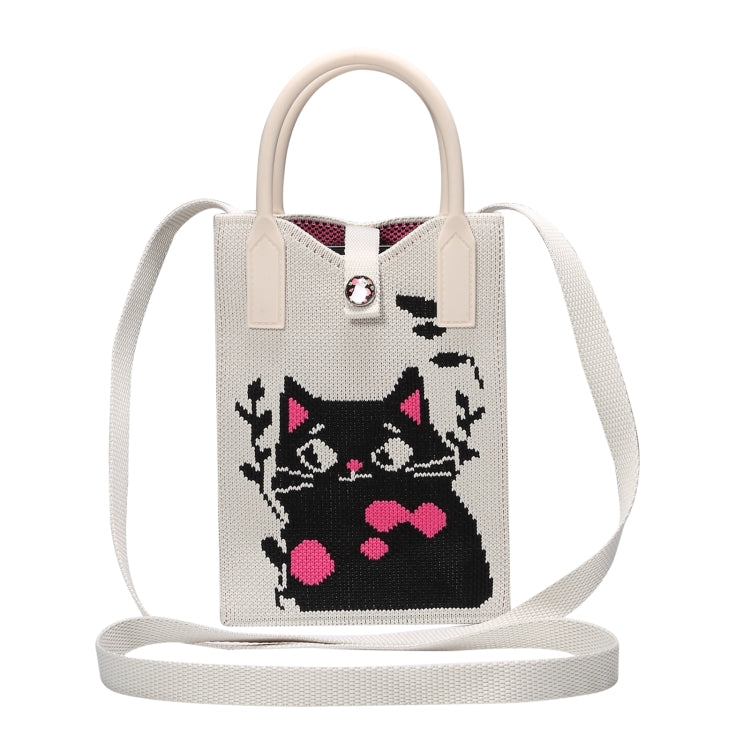 Cat Knitted Mini Crossbody Phone Bag For 6.9 inch and Below Phones