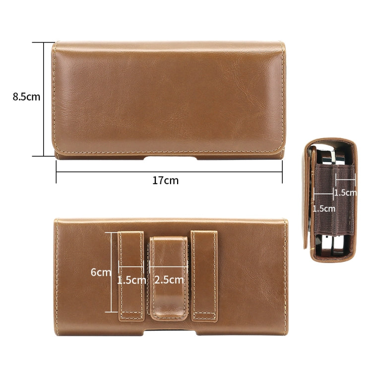 5.5-6.7 inch Universal Multifunctional Horizontal Magnetic Flip Cover PU Phone Waist Bag