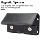 5.5-6.7 inch Universal Multifunctional Horizontal Magnetic Flip Cover PU Phone Waist Bag