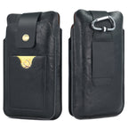 6.5-7.2 inch Universal Retro Magnetic Buckle Double Layer Phone Waist Bag