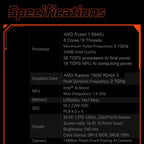 ONE-NETBOOK OneXPlayer X1 10.95 inch Handheld Game Console, Windows 11 AMD Ryzen 7 8840U