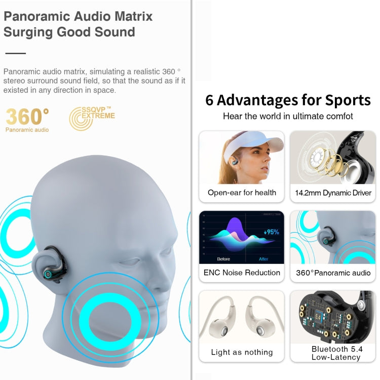 Hileo HI76 Sport Air Conduction Bluetooth Noise Reduction Headphones