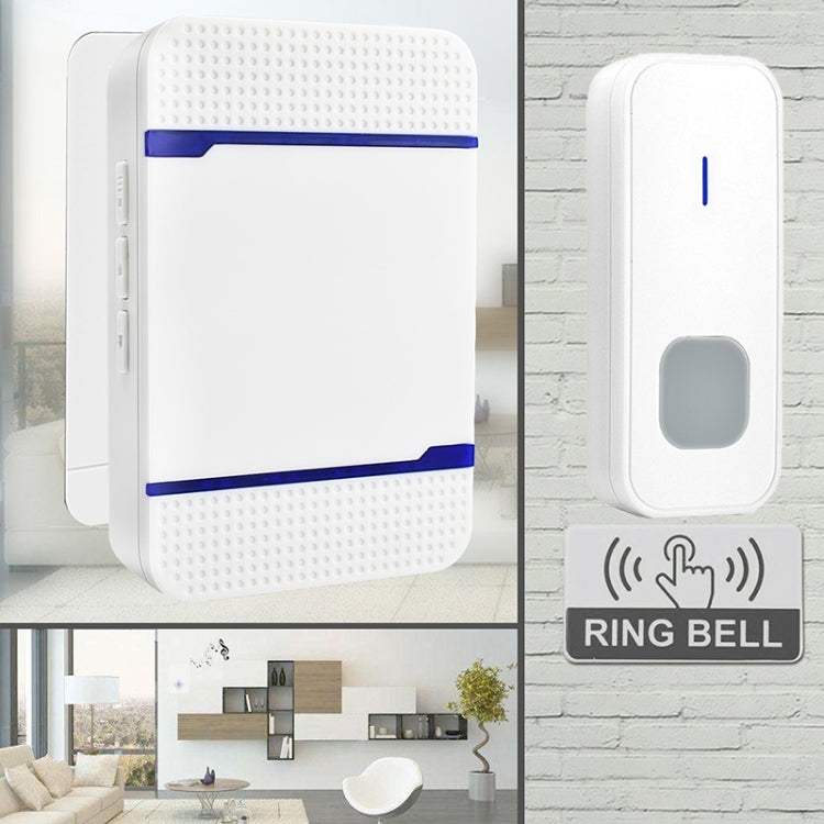 N15K-2T1-B 110dB IP55 Waterproof Wireless Doorbell, Receiver x 1 and Transmitter x 2, US Plug