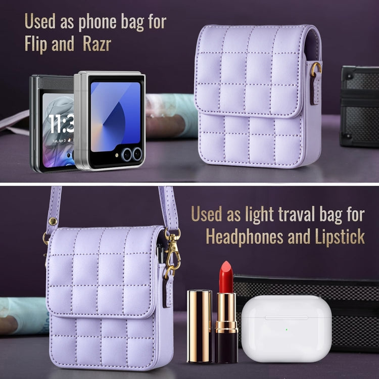 BFB04 Plaid Crossbody Fold Phone Bag