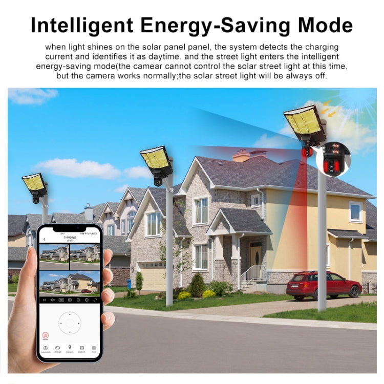 Solar Street Light with V380 4G WiFi 10X Dual-lens Monitoring HD Camera