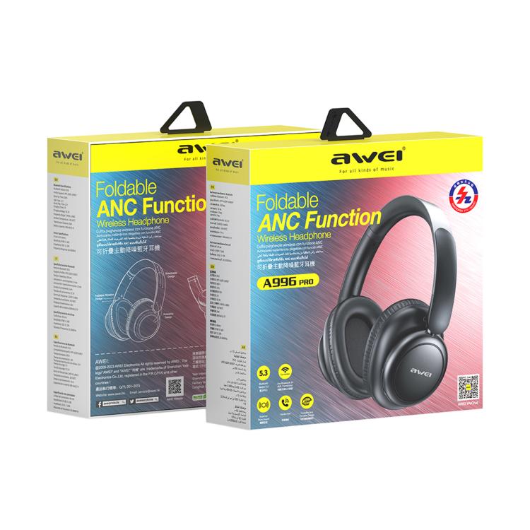 awei A996 Pro Wireless Bluetooth / AUX  V5.3 ANC Headphones