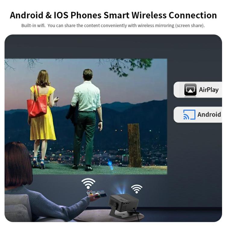 AUN A32 1280x720P 200ANSI D3100 CPU WIFI Display Smart Projector