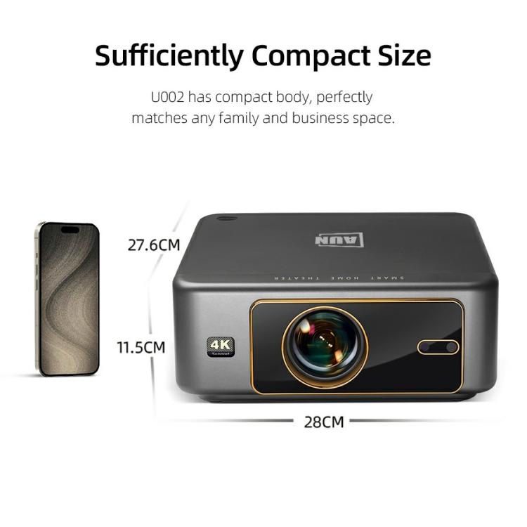 AUN U002 1920x1080P 970ANSI Android 12 Home Theater Smart Projector