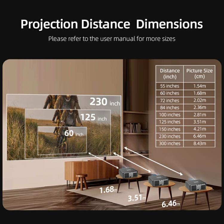 AUN U002 1920x1080P 970ANSI Android 12 Home Theater Smart Projector