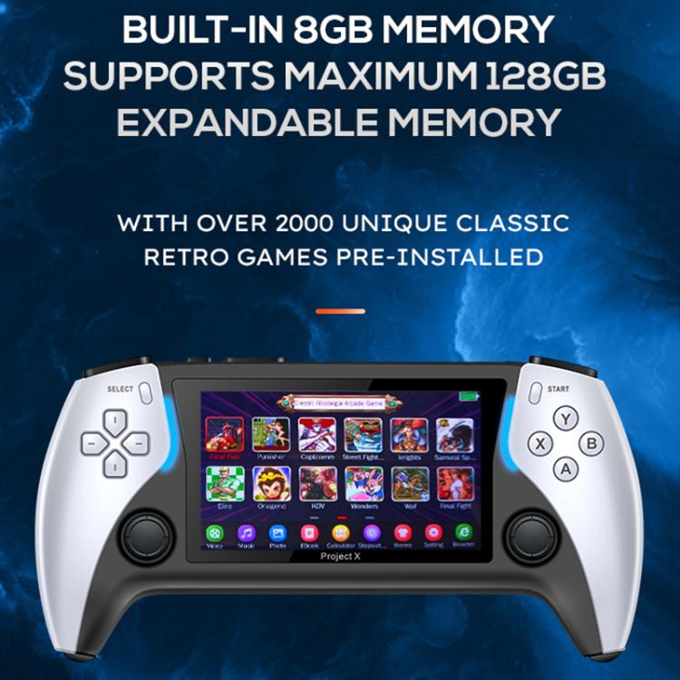 PROJECT X Handheld Game Console 4.3 inch Screen ATM 7051 CPU