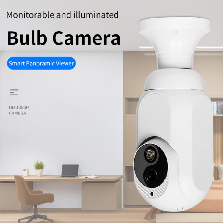 1080P Bulb Type WiFi Surveillance Camera Support Night Vision & Two-way Intercom & Motion Detection