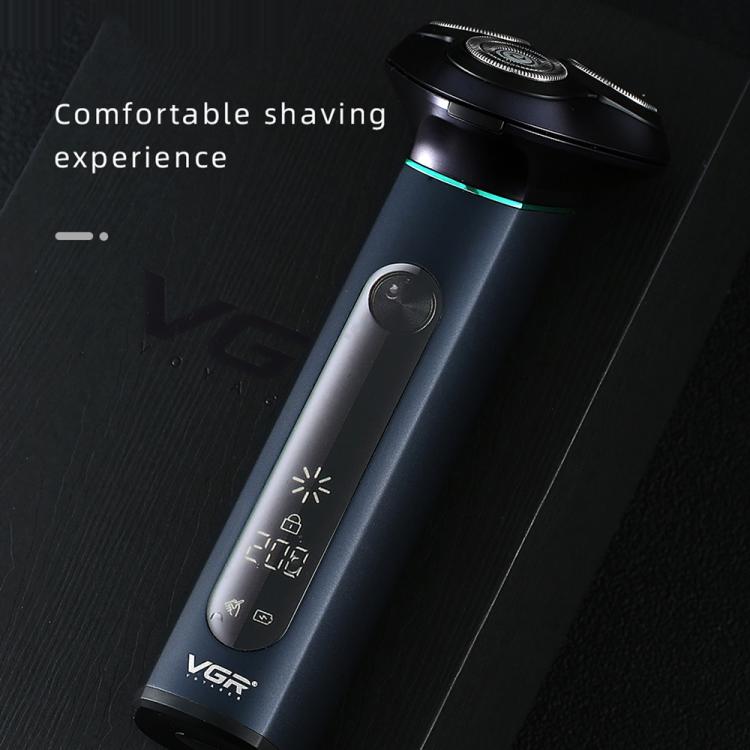 VGR V-310 Digital Display Three-blade IPX7 Electric Shaver