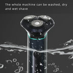 VGR V-310 Digital Display Three-blade IPX7 Electric Shaver