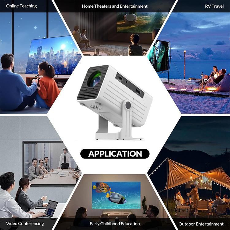 N6 1280x720P 70ANSI Android 11.0 Smart Mini Projector
