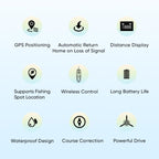 D26 Smart Control Fishing Bait Boat Support GPS Positioning Built-in Light Strip