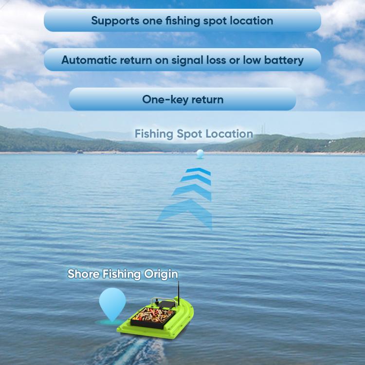 D26 Smart Control Fishing Bait Boat Support GPS Positioning Built-in Light Strip