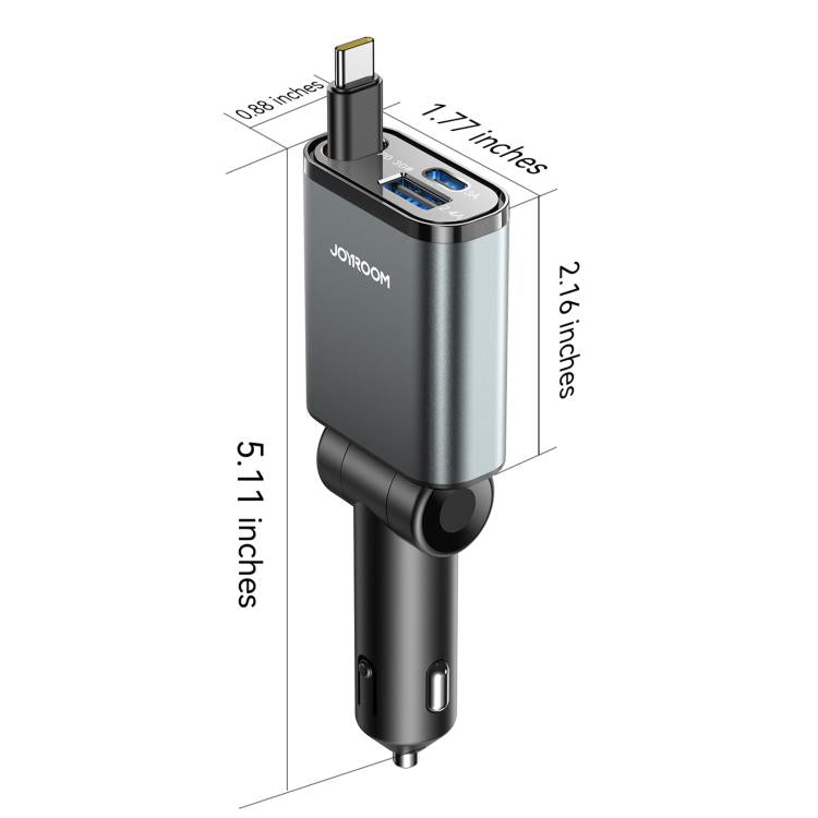 JOYROOM JR-CCL07 3 in 1 Retractable Car Charger