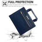 Zipper Handle Retro Leather Tablet Case