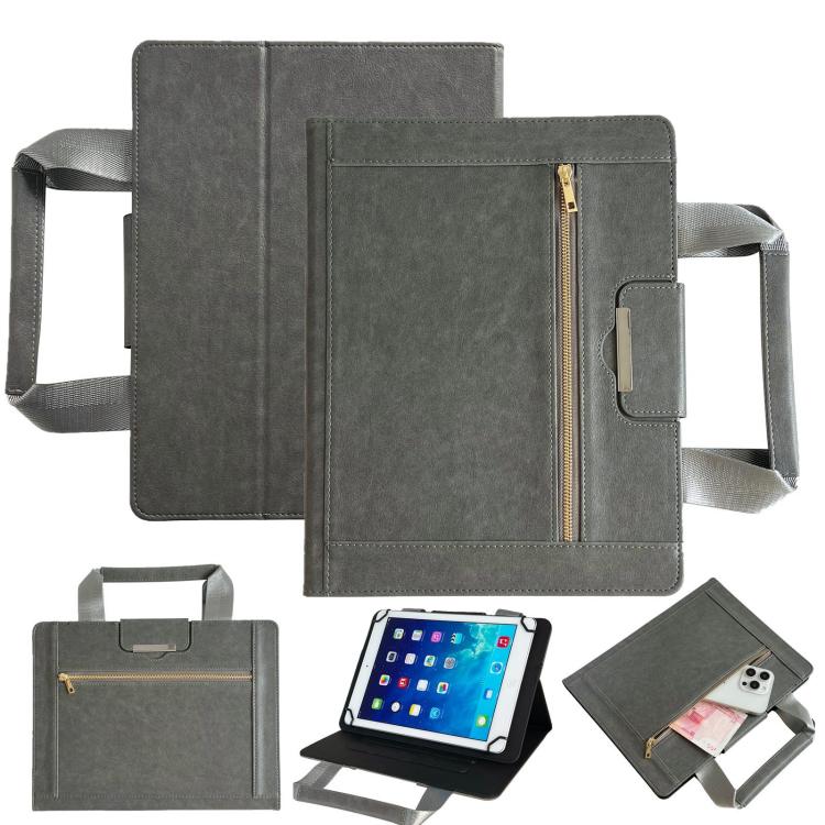 Zipper Handle Retro Leather Tablet Case