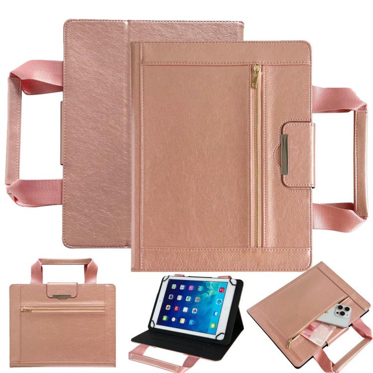 Zipper Handle Retro Leather Tablet Case