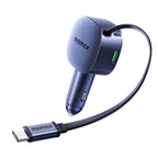 MOMAX UC19 60W 3 in 1 Car Charger with Retractable Cable