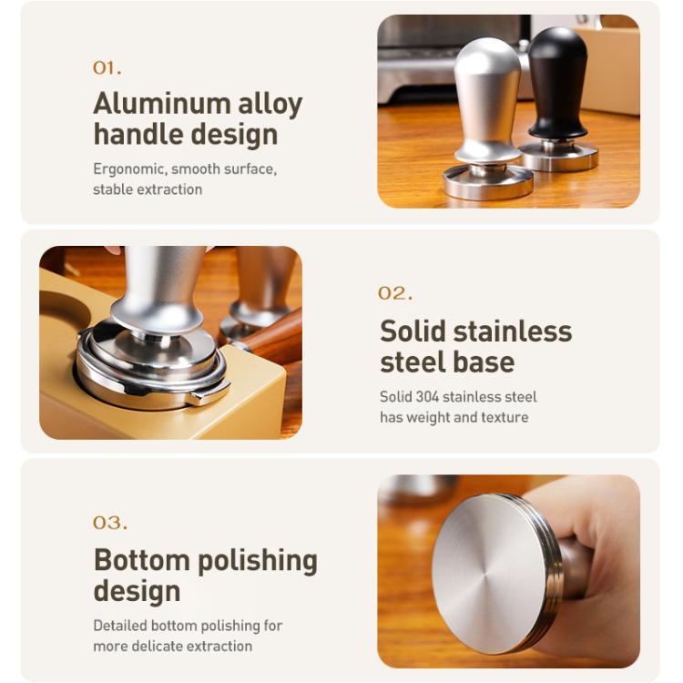 Stainless Steel Coffee Powder Hammer Pressure Powder Tampon
