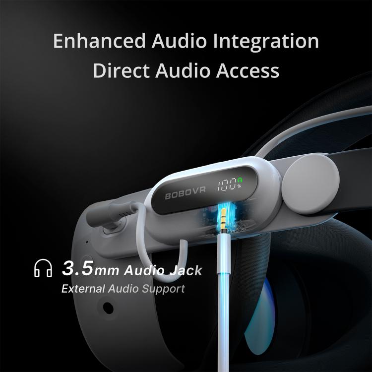 BOBOVR E3 Pro For Meta Quest 3S / 3 VR Head Strap with B100 Battery Cell