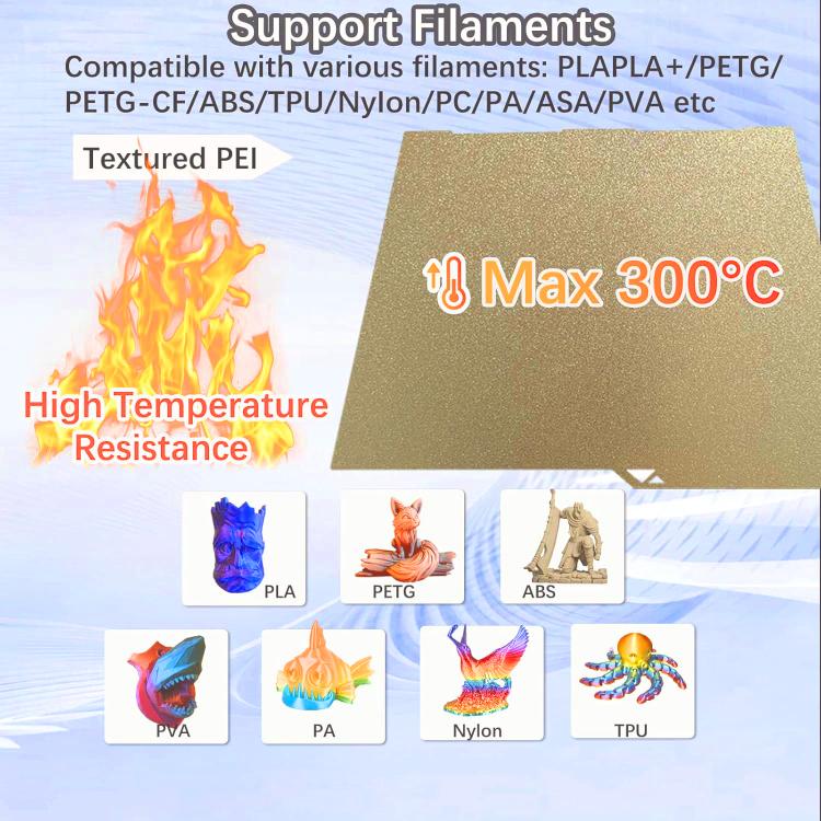 3D Printer Build Plate Spring Steel Sheet For ANYCUBIC 268x256mm