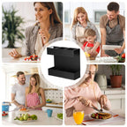 Three-grid Straw Cutlery Metal Storage Rack Kitchen Organizer