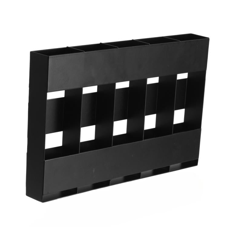 Five-grid Straw Cutlery Metal Storage Rack Kitchen Organizer