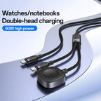 Yesido CA136C 60W USB-C / Type-C to Type-C & iWatch 2 in 1 Charging Cable