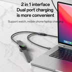 Yesido CA136C 60W USB-C / Type-C to Type-C & iWatch 2 in 1 Charging Cable
